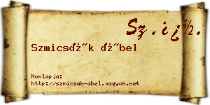 Szmicsák Ábel névjegykártya